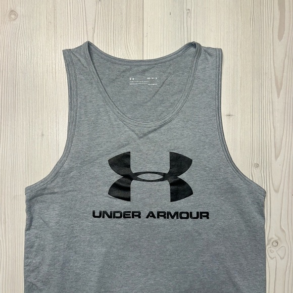 Under Armour Gray and Black Athletic Tank Top - Picture 2 of 4